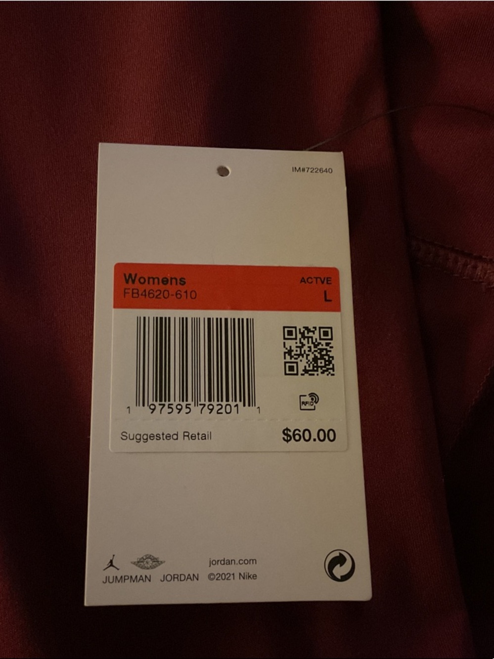 NWT New Jordan Women's Sport Dri-FIT High-Waisted Leggings - Large - Picture 5 of 5